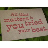 All That Matters is You Tried Your Best